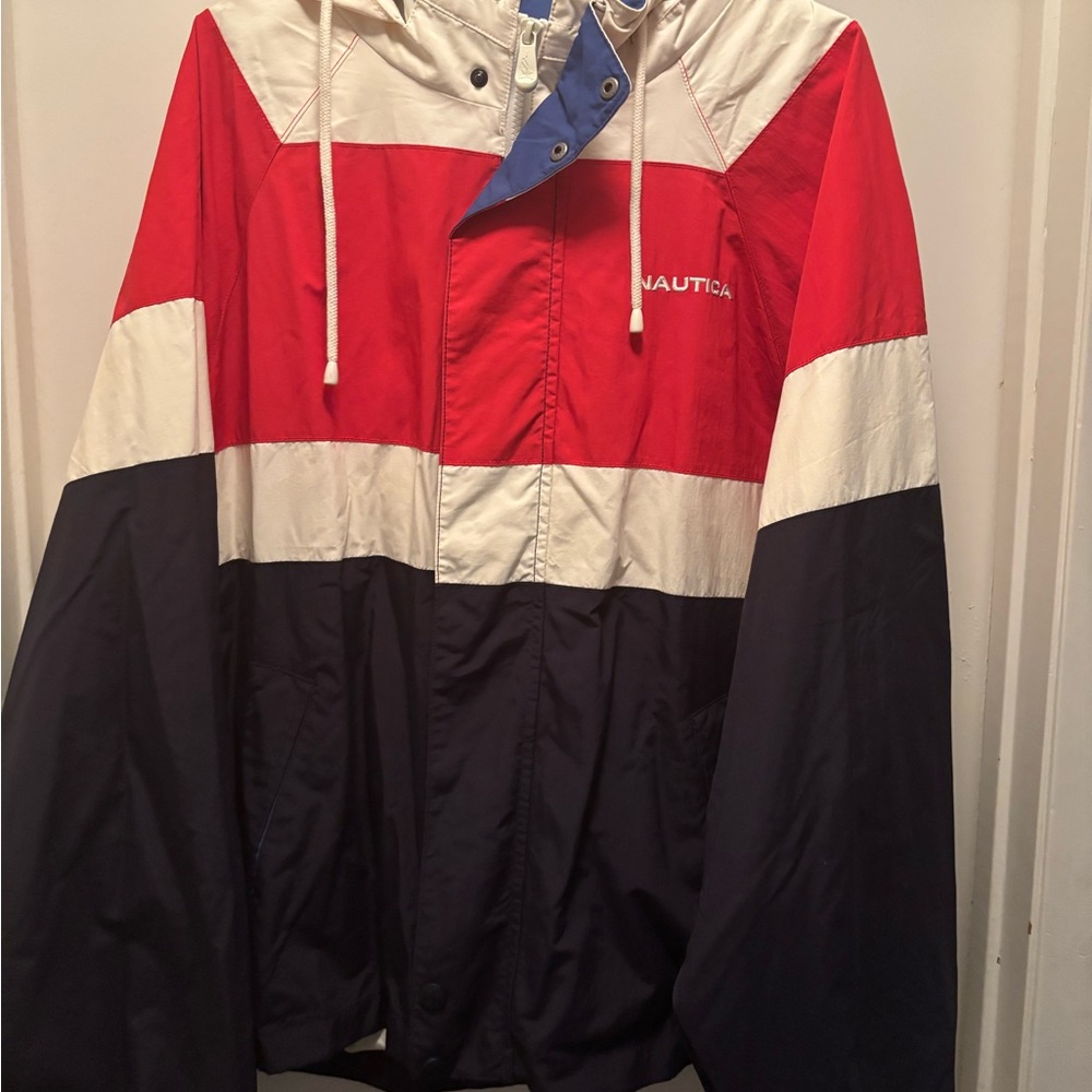 Nautica Men's Tricolor Windbreaker